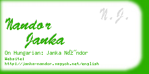 nandor janka business card